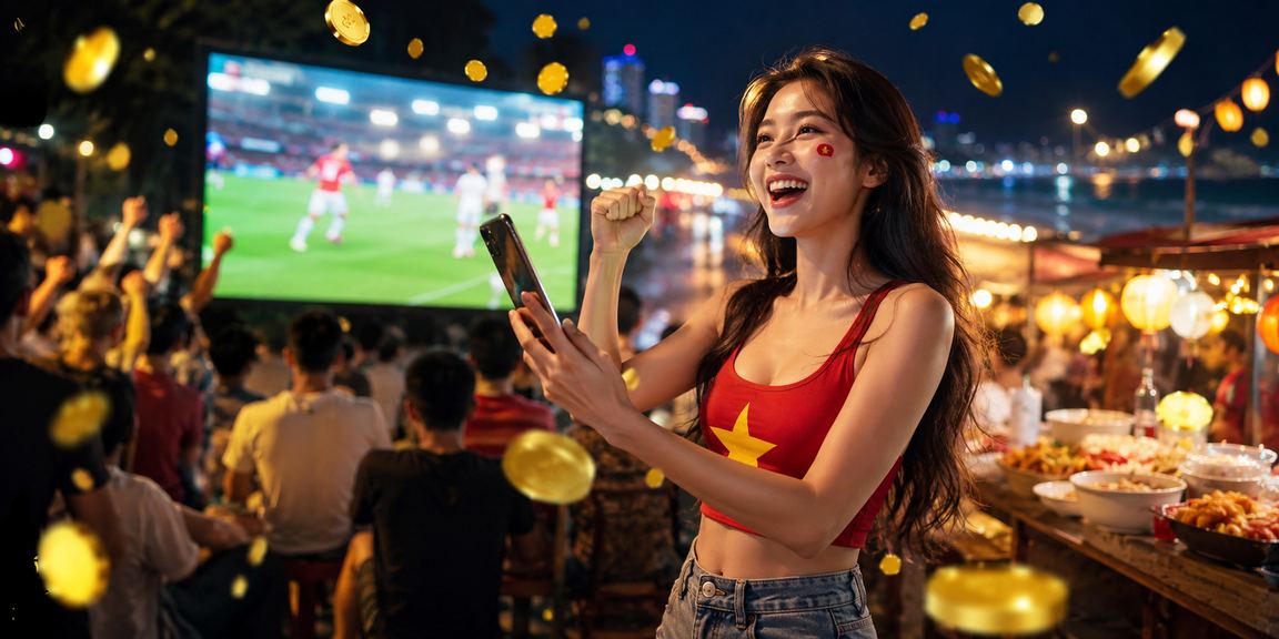 Không khí chợ đêm Quy Nhơn, người dùng theo dõi kết quả xổ số và cá cược thể thao
